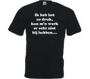 Bc Mijncadeautje T-shirt - Ik heb het zo druk, ik kan m'n werk er echt niet bij hebben - Unisex Zwart (maat L)