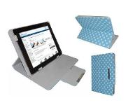 I12Cover Polkadot Hoes voor de Empire Electronix K701, Diamond Class Cover met Multi-stand, Blauw, merk i12Cover
