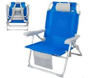Aktive Beach Backpack Chair Xxl Blauw 67.5 x 70.5 x 86 cm