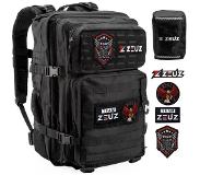 ZEUZ Fitness & CrossFit Tactical Rugzak Dames & Heren – Backpack - Sporttas - Militaire Army Bag - Sport Tas – 45 Liter - Zwart