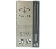 Parker inktpatronen - Quink Zwart - Pen Vulling -wasbare Zwarte inktcartridge, 3 x 5 stuks.