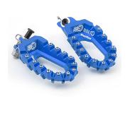 S3 Parts Solid Rally Enduro Wide Footpegs Blauw