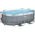 Bestway Power Steel ovaal zwembad - 305 x 200 x 84 cm - met filterpomp en accessoires