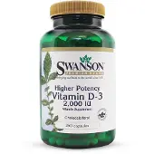 Swanson Health - Vitamine D3, 2000 IE - 250 capsules