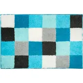 Floris Blocks - Badmat - 65x115cm - Aqua