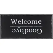Cleanwalk Droogloopmat Welcome/Goodbye zwart 40x80 cm