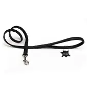 Beeztees Trainingsriem Active 100x1,7 cm leer zwart 745885