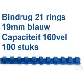 GBC Din A4 19 Mm Binding Comb 100 Units Blauw Kinderen