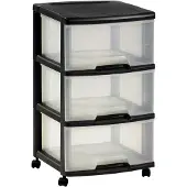 Curver Ladesysteem Op Wielen - 3x 20 l - Zwart / transparant