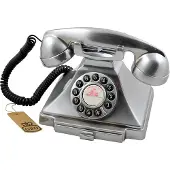 GPO Carrington 1929 vaste telefoon met druktoetsen - Chrome