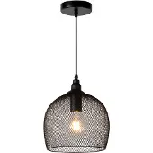 Lucide MESH - Hanglamp - Ø 22 cm - 1xE27 - Zwart