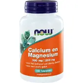 Now Calcium 500 mg en magnesium 250 mg 100 tabletten