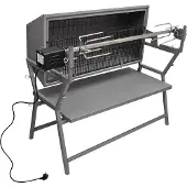 vidaXL Draaispit barbecue ijzer en roestvrij staal