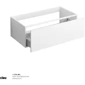 Clou Hammock Badmeubelkast Laag 90x50,3x30 cm Mat Wit