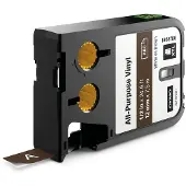 Dymo 1868786 XTL tape vinyl wit op bruin 12mm (origineel)
