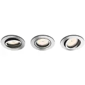 Philips Donegal inbouwspot - 3-lichts - chroom - rond