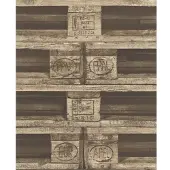 Rasch Vliesbehang 524116 Crispy Paper europallet bruin