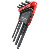 Facom Inbus Haakse schroevendraaierset 3/32 inch, 1/8 inch, 5/32 inch, 3/16 inch, 7/32 inch, 1/4 inch, 5/16 inch, 3/8 inch 8-delig