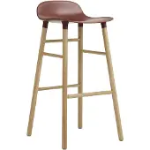 Normann Copenhagen Barstoel Form Barstool 75 cm Oak Red