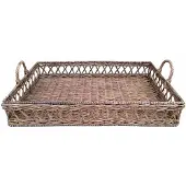 Sweet living Rieten Dienblad Met Open Rand L - 60x40x10cm