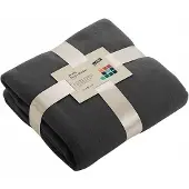 Merkloos Donkergrijs fleece deken - Plaids