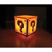 Paladone Super Mario Bros Question Block Nachtlamp – Officieel Nintendo Sfeerlampje met Geluid, USB of Batterij-