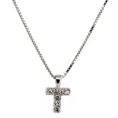 Orphelia Zilver Alphabet hanger met ketting 42 cm Zirconium