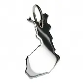 MOOYE ® - Collectie Zilveren Landkaart Finland ketting hanger