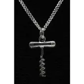 MOOYE ® - Collectie Zilveren Kurkentrekker ketting hanger - klein