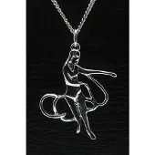 MOOYE ® - Collectie Zilveren Turnster met lint ketting hanger - middel