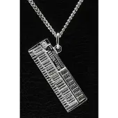 MOOYE ® - Collectie Zilveren Keyboard ketting hanger - groot