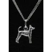 MOOYE ® - Collectie Zilveren Podenco portugues pequeno ketting hanger - klein