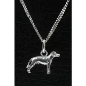 MOOYE ® - Collectie Zilveren Rhodesian ridgeback pronkrug ketting hanger - klein