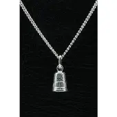 MOOYE ® - Collectie Zilveren Vingerhoed ketting hanger - groot