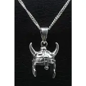 MOOYE ® - Collectie Zilveren Viking helm 2 ketting hanger