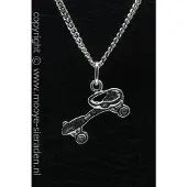 MOOYE ® - Collectie Zilveren Kinder rolschaats ketting hanger