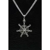 MOOYE ® - Collectie Zilveren Stuurrad ketting hanger