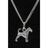 MOOYE ® - Collectie Zilveren Irish terrier ketting hanger - klein