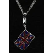 MOOYE ® - Collectie Zilveren Engelse vlag hanger n bedel