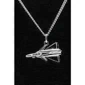 MOOYE ® - Collectie Zilveren Straaljager ketting hanger