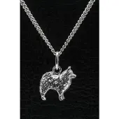 MOOYE ® - Collectie Zilveren Samojeed ketting hanger - klein