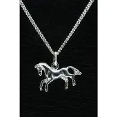 MOOYE ® - Collectie Zilveren Paard waaierstaart ketting hanger