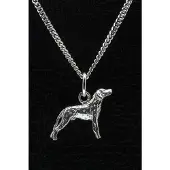 MOOYE ® - Collectie Zilveren Dalmarische hond ketting hanger - klein