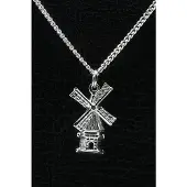 MOOYE ® - Collectie Zilveren Molen ketting hanger - groot