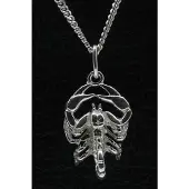 MOOYE ® - Collectie Zilveren Sterrenbeeld Schorpioen ketting hanger - groot