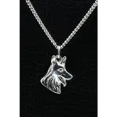 MOOYE ® - Collectie Zilveren Herdershond ketting hanger - kop