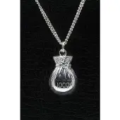 MOOYE ® - Collectie Zilveren Geldbuidel ketting hanger