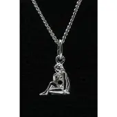 MOOYE ® - Collectie Zilveren Sterrenbeeld Maagd ketting hanger - klein