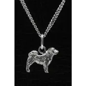 MOOYE ® - Collectie Zilveren Tibetaanse spaniel ketting hanger - klein