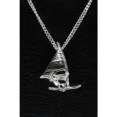 MOOYE ® - Collectie Zilveren Surfer ketting hanger - met nummer